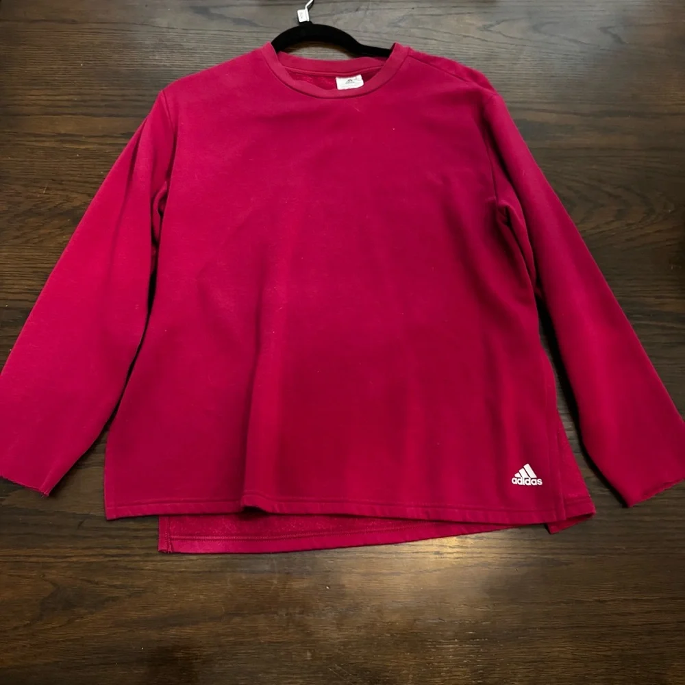 Red/Raspberry Adidas Women’s Crew Neck Sweatshirt Size Large
